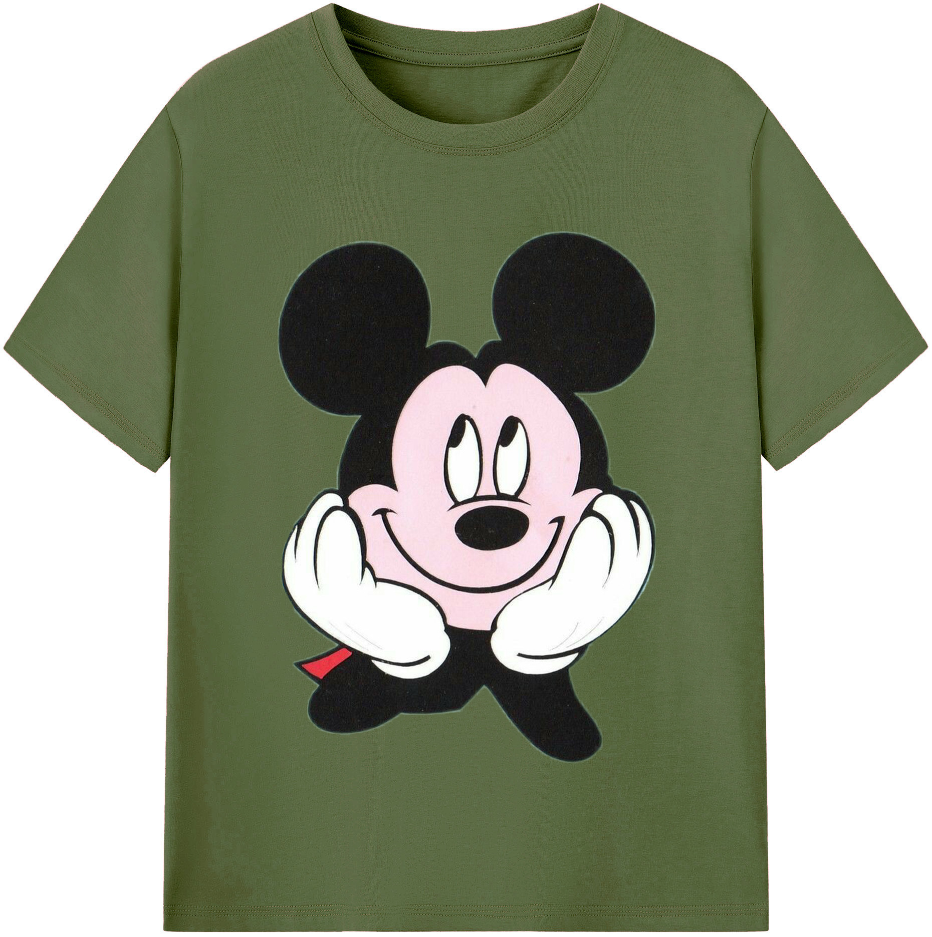 （画像用） ミッキーマウス Mickey Mouse 綿100％半袖Tシャツ（フロントプリント）